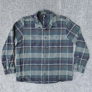 Mountain Hardwear Outpost Flannel Shirt Plaid Outdoor Jacket Heavy Thick Men XXL